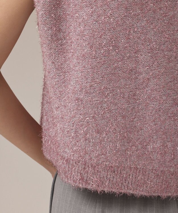 GRACE CONTINENTAL ショートフェザーニットトップ ピンク