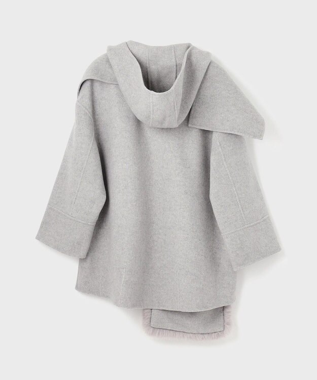 GRACE CONTINENTAL フードストールリバーコート グレー