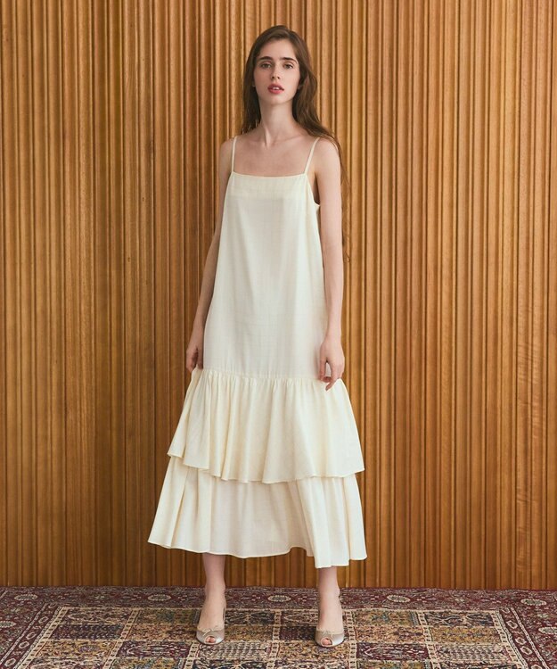 GRACE CONTINENTAL ラメチェックキャミドレス キナリ