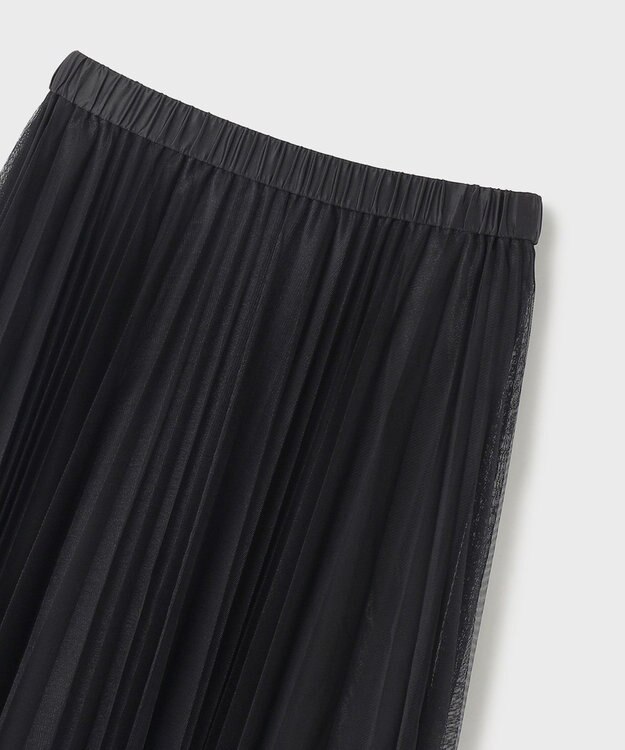 GRACE CONTINENTAL ラメプリーツスカート ブラック