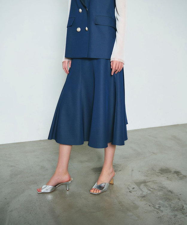 GRACE CONTINENTAL サテンマーメイドスカート ネイビー