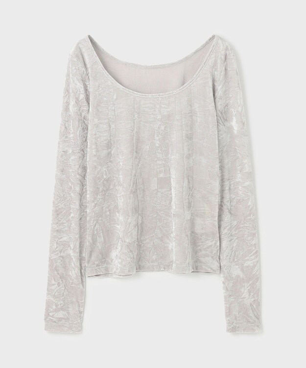 GRACE CONTINENTAL クラッシュベロアカットトップ ベージュ