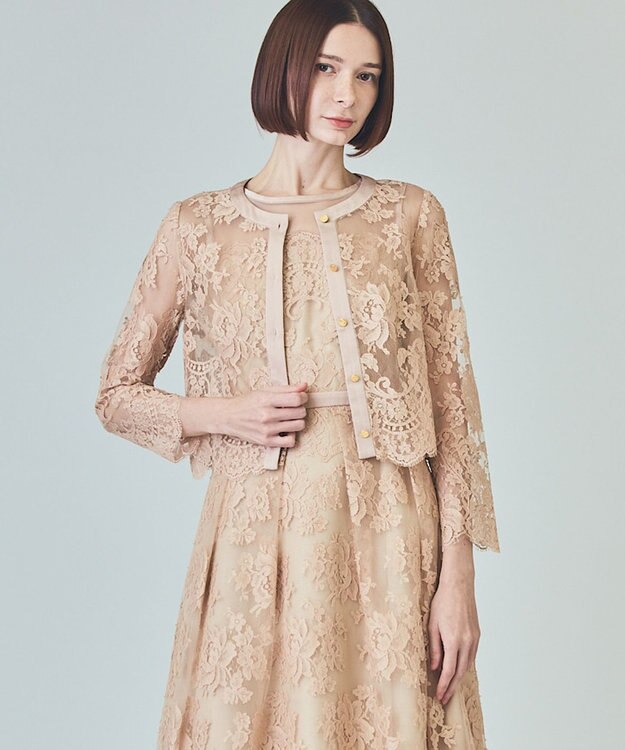 GRACE CONTINENTAL リバーレースジャケット ベージュ