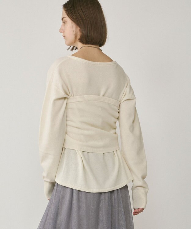 GRACE CONTINENTAL ウールベアニットトップ ホワイト