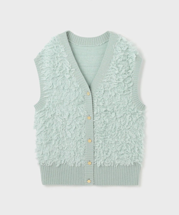 GRACE CONTINENTAL ループニットベスト ライトグリーン