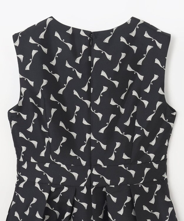 GRACE CONTINENTAL リボンジャガードワンピース ブラック