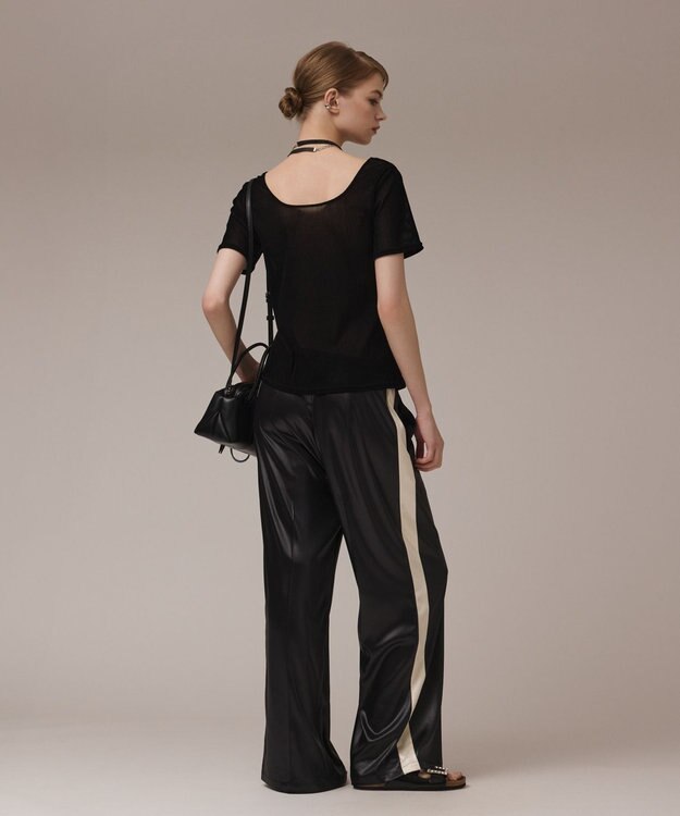 GRACE CONTINENTAL フロッキーチュールカットトップ ブラック