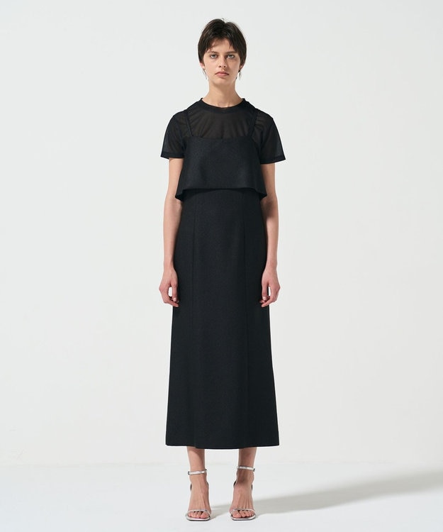 GRACE CONTINENTAL レイヤードキャミワンピース ブラック