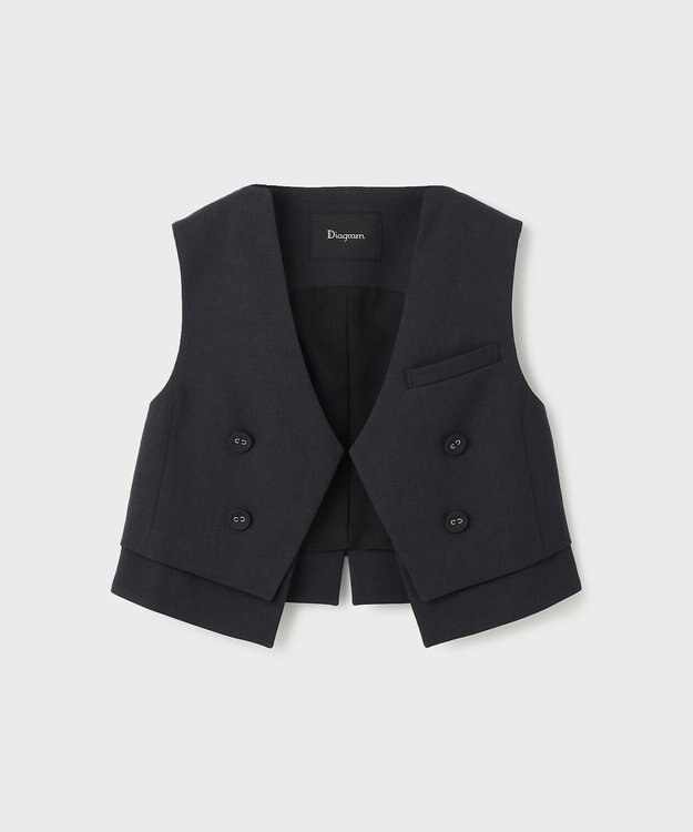 GRACE CONTINENTAL オックスショートジレ ブラック