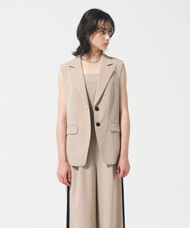 GRACE CONTINENTAL バックチュールジレ ベージュ