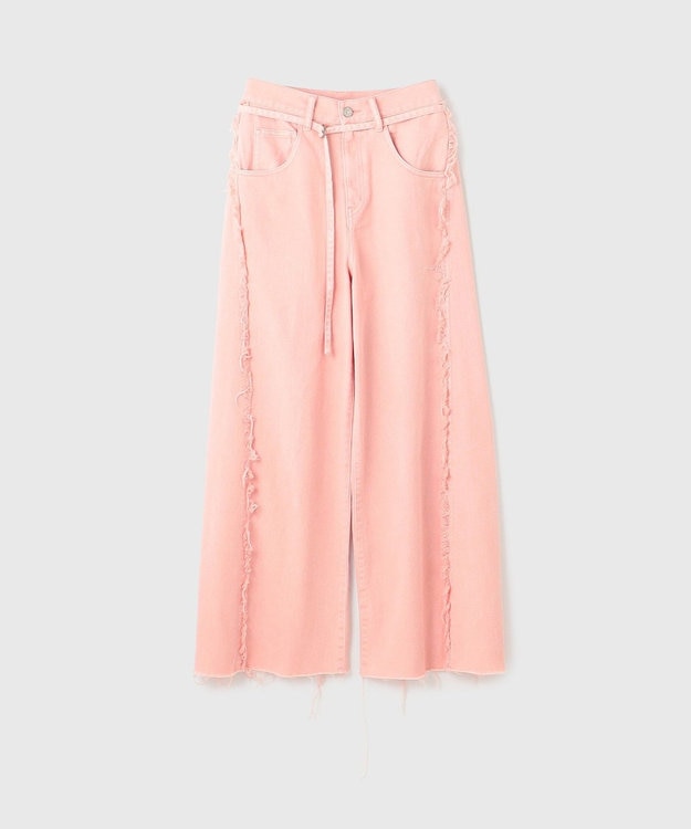 GRACE CONTINENTAL フリンジバギーパンツ ピンク