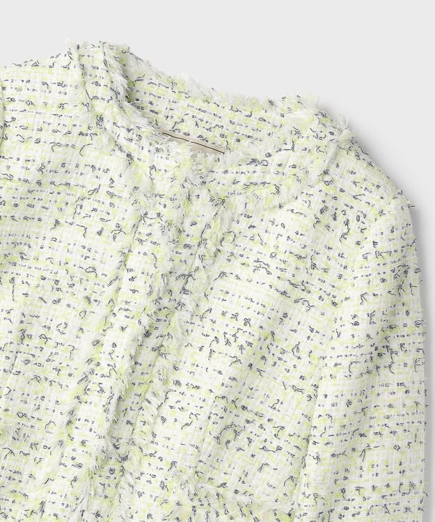 GRACE CONTINENTAL ミックスツイードジャケット イエロー