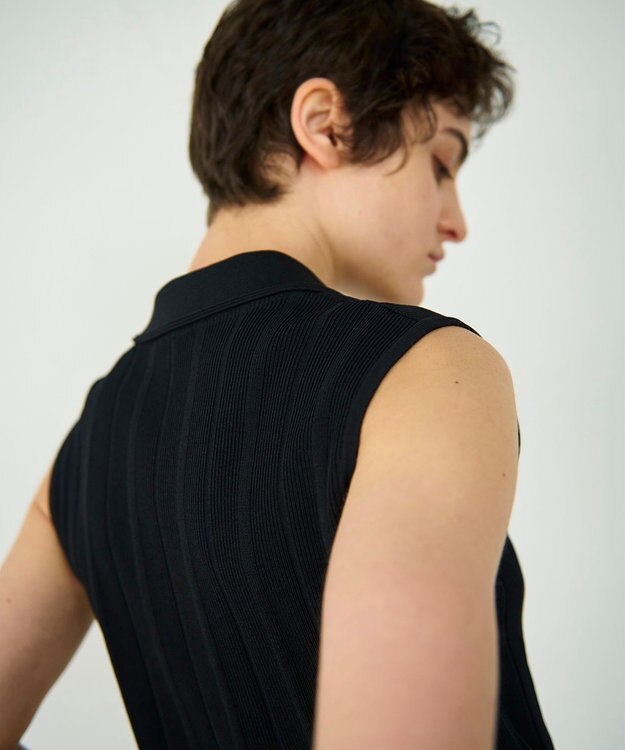 GRACE CONTINENTAL ダブルフロントニットジレ ブラック