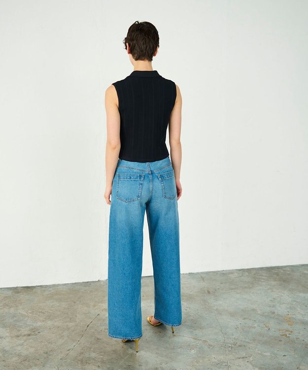 GRACE CONTINENTAL ダブルフロントニットジレ ブラック