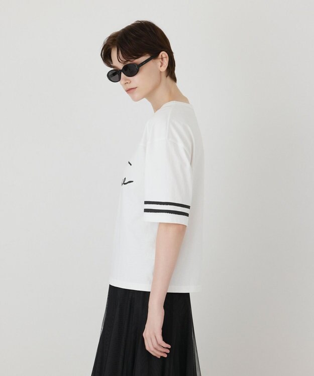 GRACE CONTINENTAL カレッジロゴプリントTシャツ ホワイト