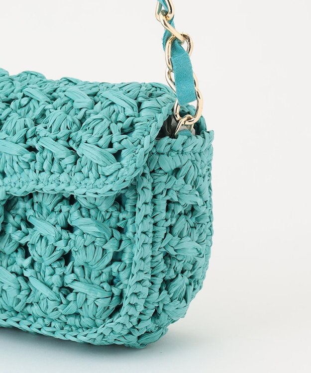 GRACE CONTINENTAL Caterina bertini チェーンミニバッグ ブルー