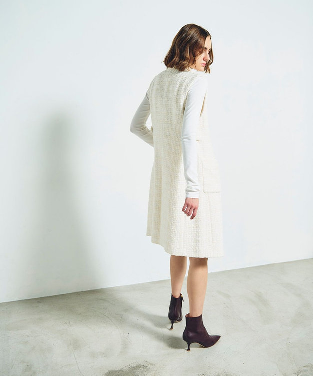 GRACE CONTINENTAL ツイードジレワンピース キナリ