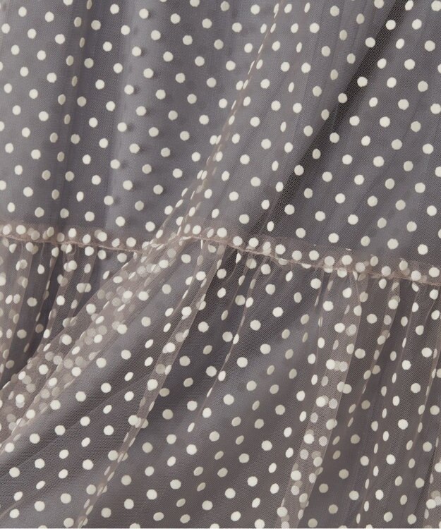 GRACE CONTINENTAL フロッキーチュールスカート グレー