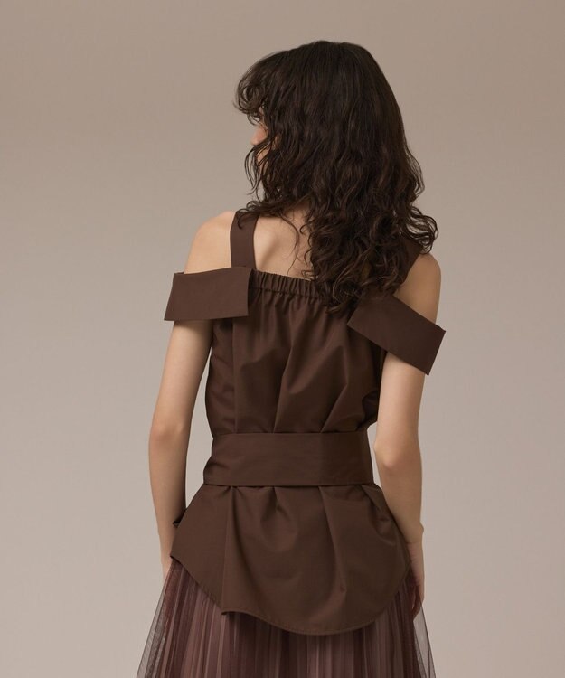 GRACE CONTINENTAL シャツキャミソール ダークブラウン