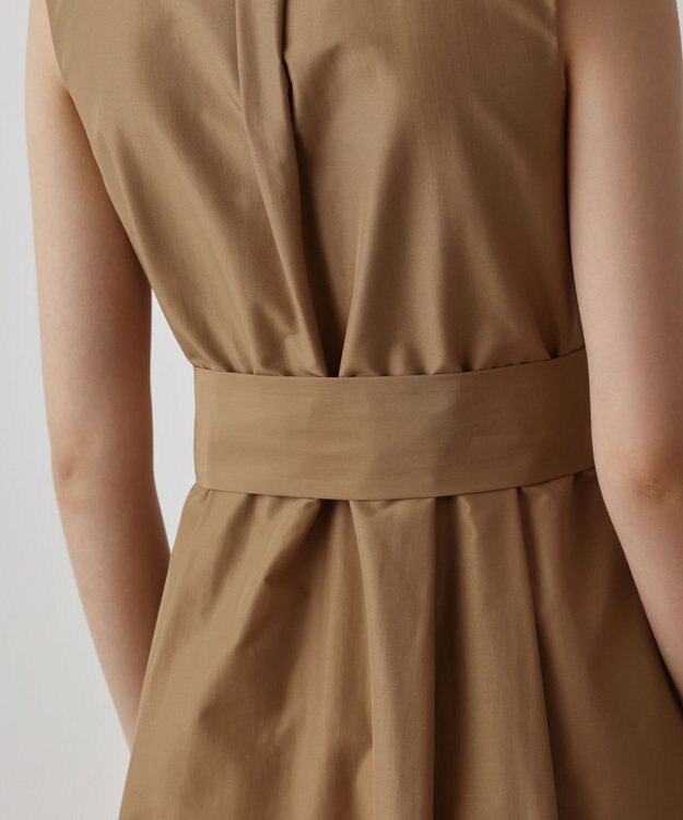 GRACE CONTINENTAL トリアセコットンワンピース キャメル