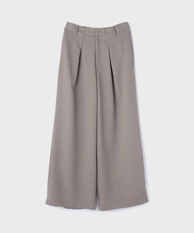 美品 Plage タックワイドパンツ グレー 36　 　 　グレー Plage - Plage タック ワイドパンツ フルレングス 麻混 36