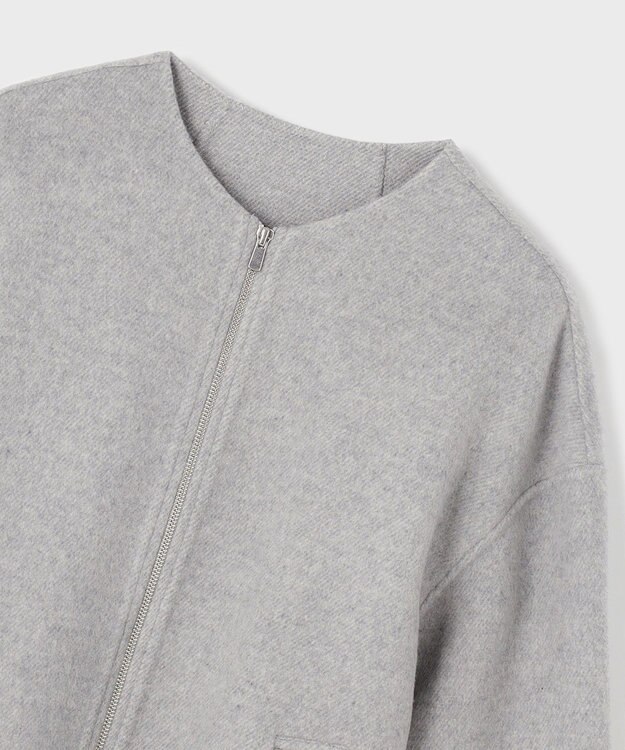 GRACE CONTINENTAL フードストールリバーコート グレー