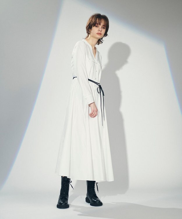 美品】GRACE CONTINENTAL ヘムフレアボウタイワンピース 36 ロゴフラワ