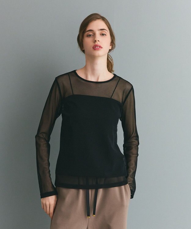 GRACE CONTINENTAL メッシュインナートップ ブラック