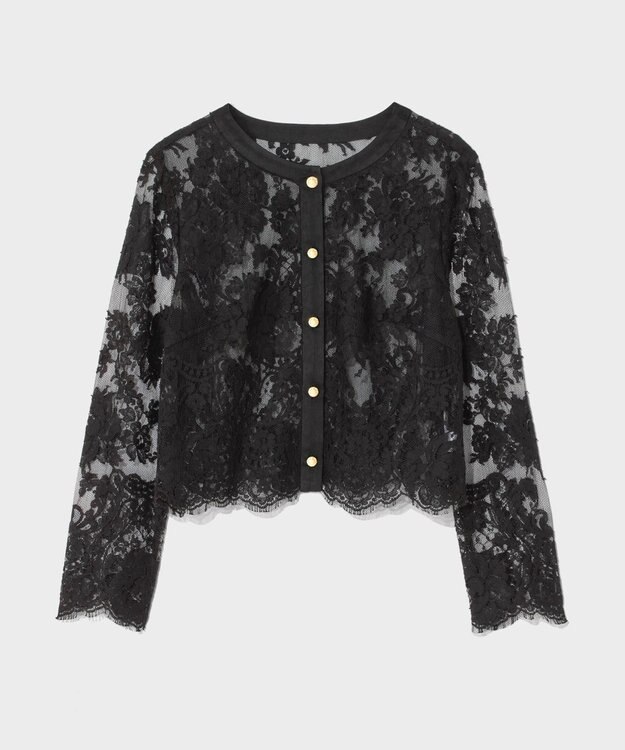 GRACE CONTINENTAL リバーレースジャケット ブラック