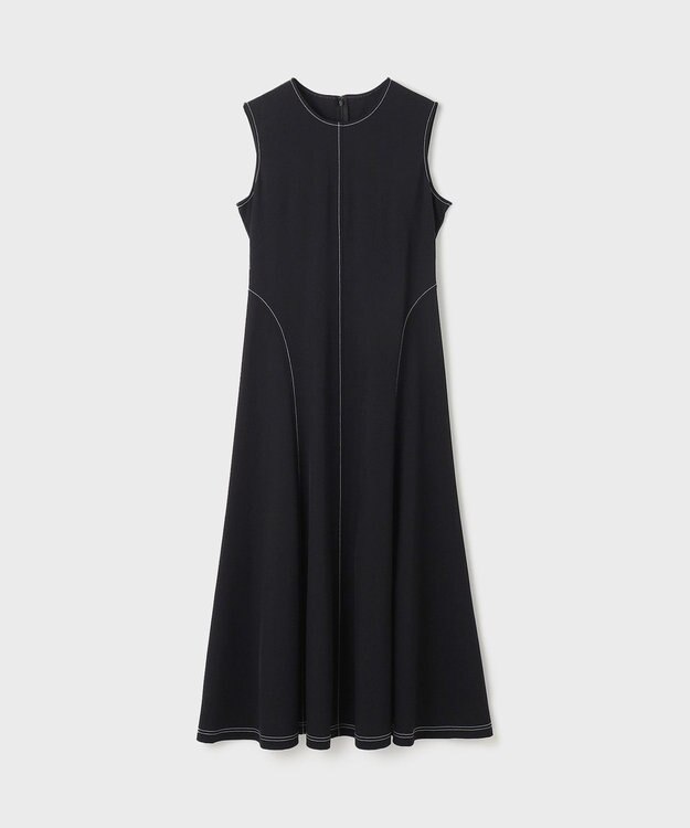 GRACE CONTINENTAL ステッチカットワンピース ブラック