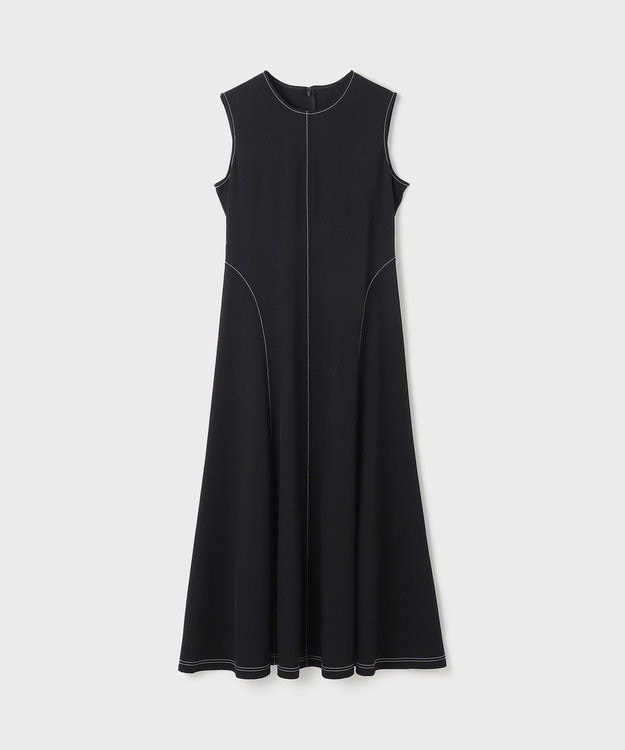 GRACE CONTINENTAL ステッチカットワンピース ブラック