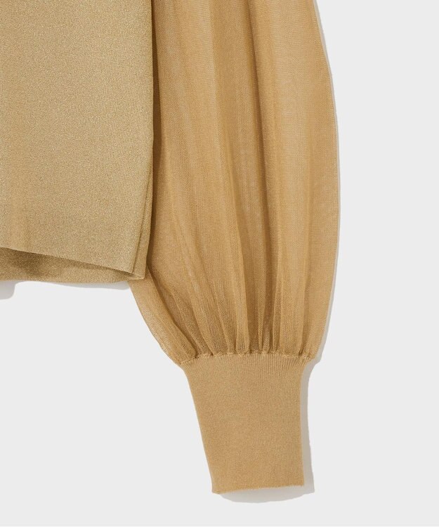 GRACE CONTINENTAL ラメコンビシアーニット ゴールド