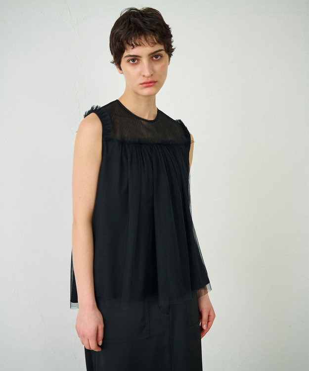 美品☆グレースコンチネンタル♡シアーブラウス ノースリーブ チュニック トップス WOMEN GRACE CONTINENTAL グレースコンチネンタル 通販