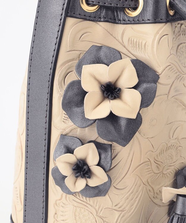 GRACE CONTINENTAL Flower Motif Bag ブラック