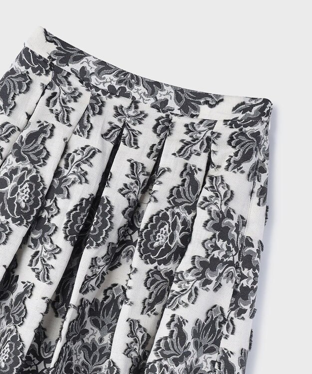 GRACE CONTINENTAL ダマスクジャガードタックスカート キナリ