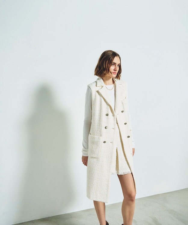 GRACE CONTINENTAL ツイードジレワンピース キナリ