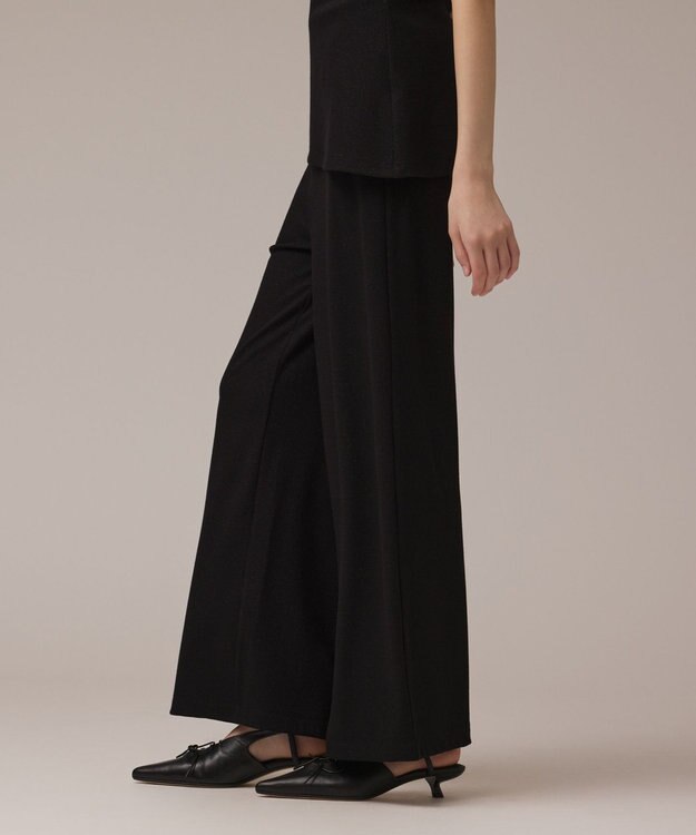 GRACE CONTINENTAL ラメリブジャージパンツ ブラック