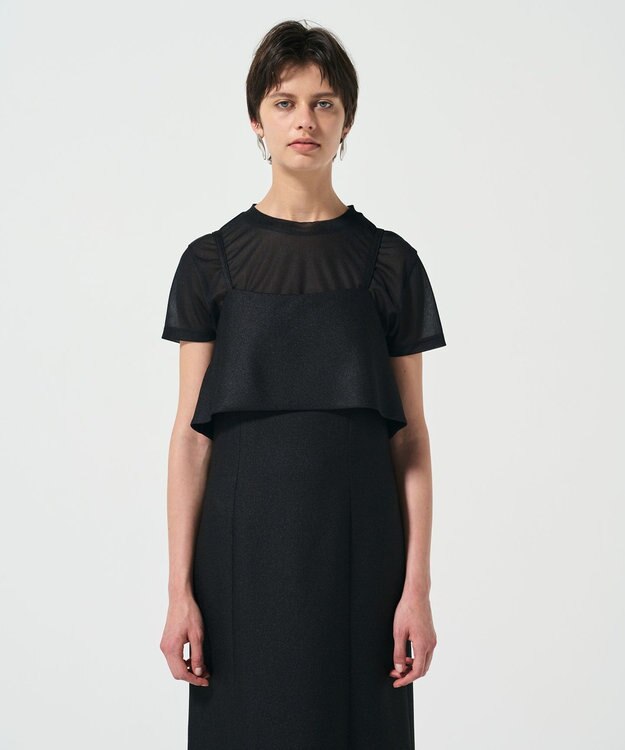 GRACE CONTINENTAL レイヤードキャミワンピース ブラック