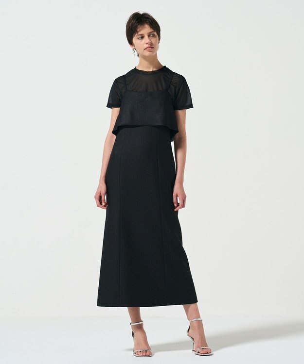 GRACE CONTINENTAL レイヤードキャミワンピース ブラック