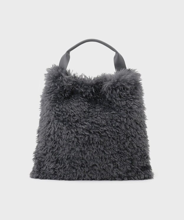 GRACE CONTINENTAL ファービッグトート チャコール