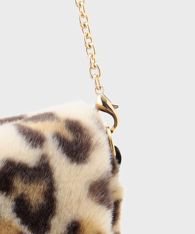 GRACE CONTINENTAL a point etcレオパードミニバッグ ブラウン