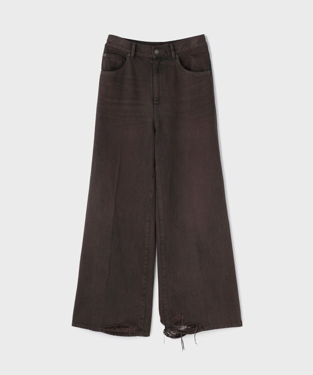 GRACE CONTINENTAL バギーデニムパンツ ブラウン