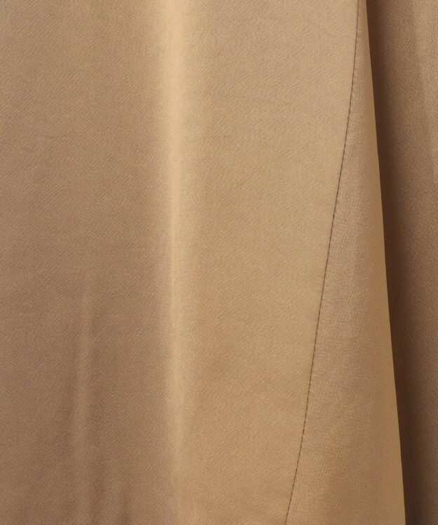 GRACE CONTINENTAL サテンミリタリーロングスカート カーキ