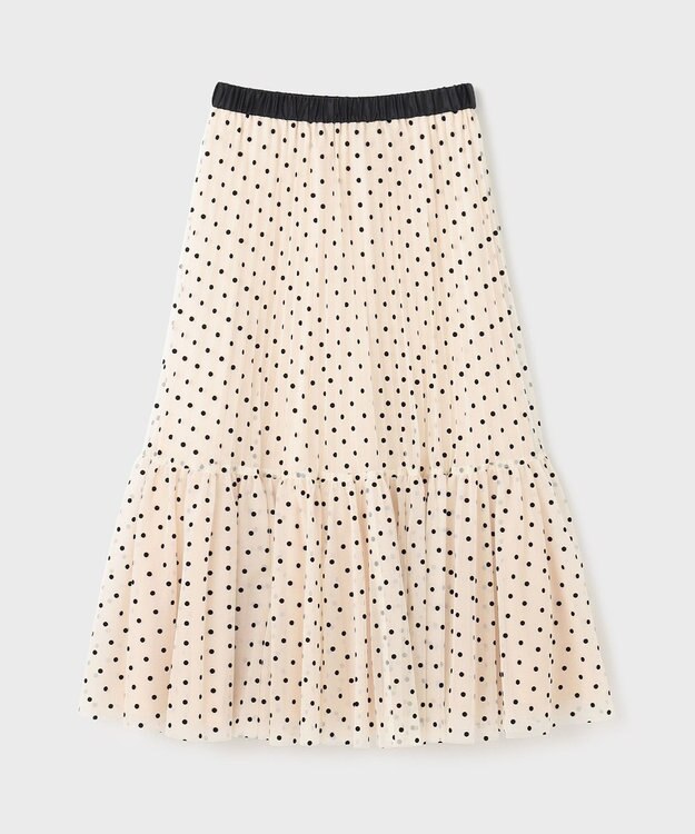 GRACE CONTINENTAL チュールドットスカート キナリ