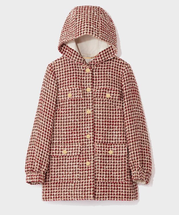 GRACE CONTINENTAL ツイードフードコート マルチ