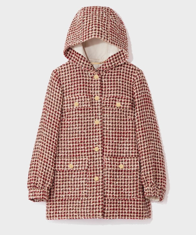 GRACE CONTINENTAL ツイードフードコート マルチ