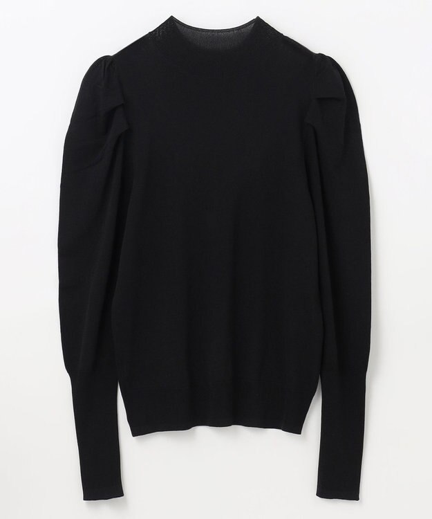 GRACE CONTINENTAL タックスリーブニットトップ ブラック