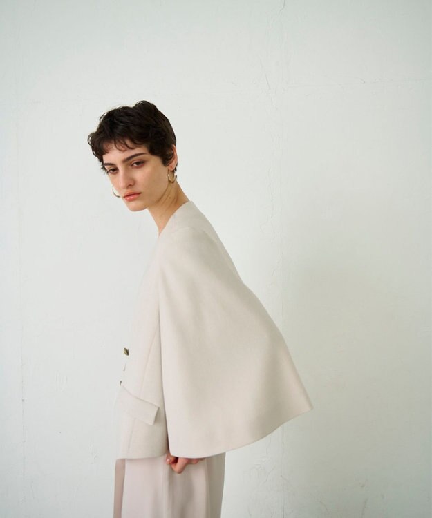 GRACE CONTINENTAL ケープスリーブジャケット ベージュ