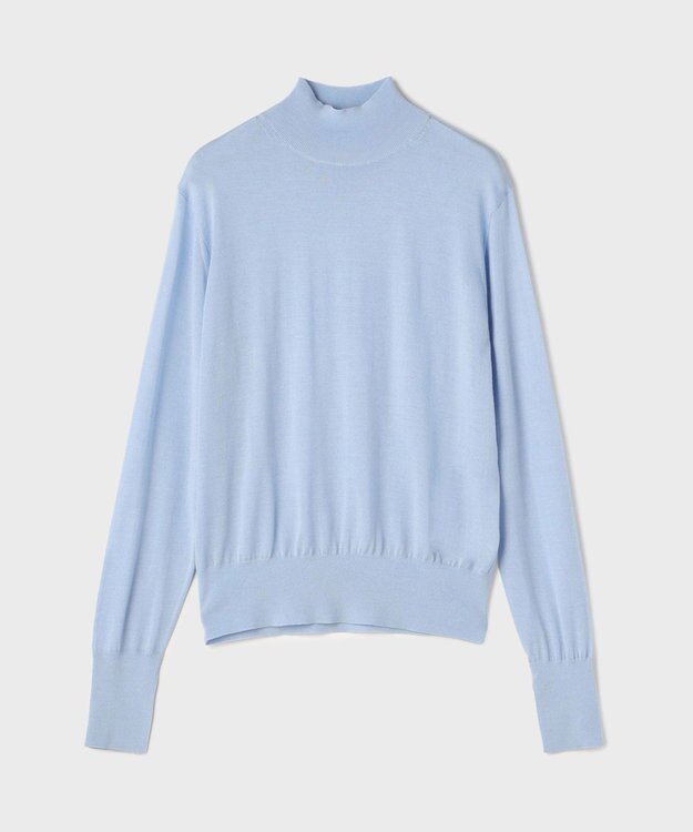 GRACE CONTINENTAL ウールシルクタートルトップ サックス