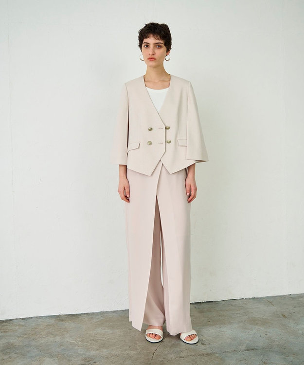 GRACE CONTINENTAL ケープスリーブジャケット ベージュ